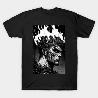 Fierce King of Fire Illustration T-Shirt